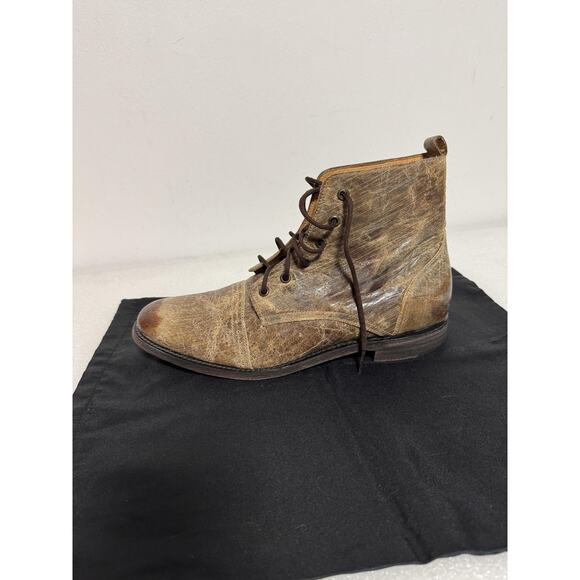 J.D. Fisk Boots Mens Size 9 Brown Distressed Leather Lace Up Ankle Casual Shoes main image 7